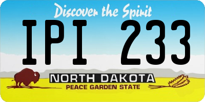 ND license plate IPI233