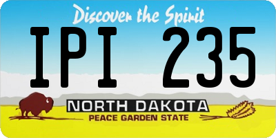 ND license plate IPI235