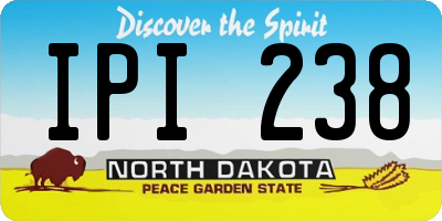 ND license plate IPI238