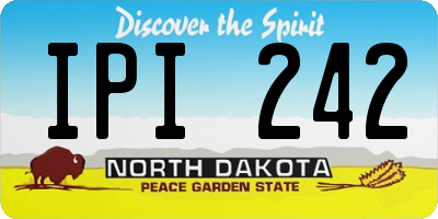 ND license plate IPI242