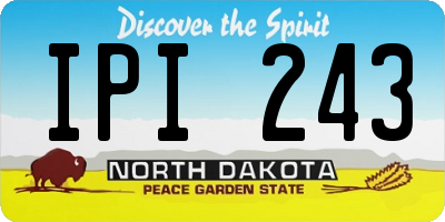ND license plate IPI243