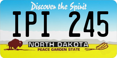 ND license plate IPI245