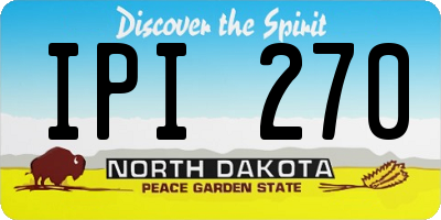ND license plate IPI270