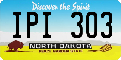 ND license plate IPI303