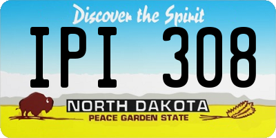 ND license plate IPI308