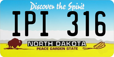 ND license plate IPI316