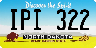 ND license plate IPI322