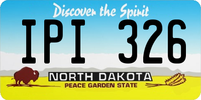 ND license plate IPI326
