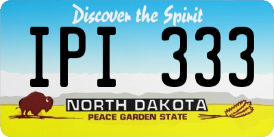 ND license plate IPI333