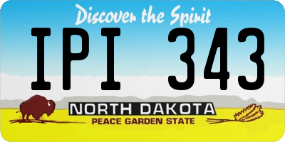 ND license plate IPI343