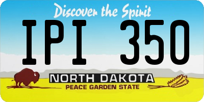 ND license plate IPI350