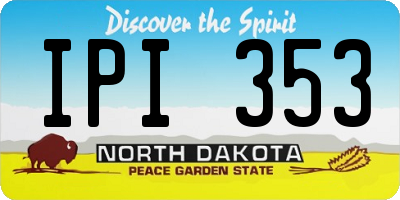 ND license plate IPI353