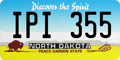 ND license plate IPI355