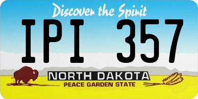 ND license plate IPI357