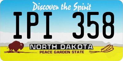 ND license plate IPI358