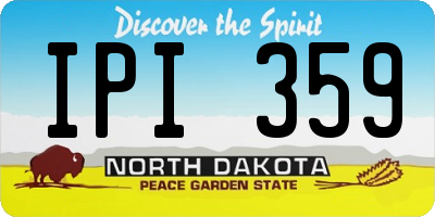 ND license plate IPI359