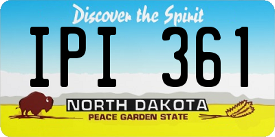 ND license plate IPI361
