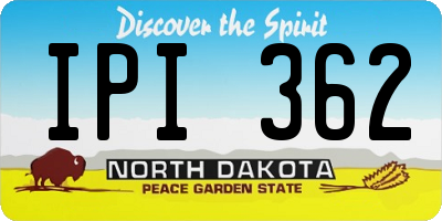ND license plate IPI362