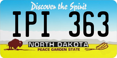 ND license plate IPI363