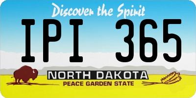 ND license plate IPI365