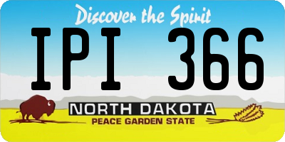 ND license plate IPI366