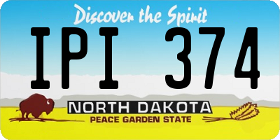 ND license plate IPI374