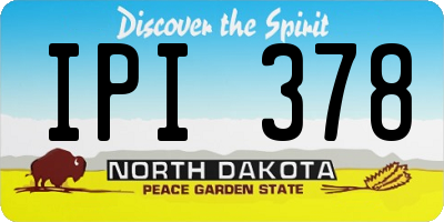 ND license plate IPI378