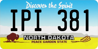 ND license plate IPI381