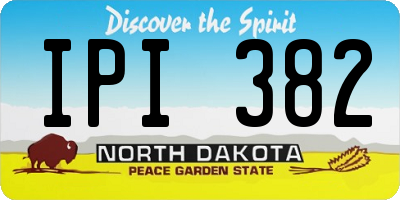 ND license plate IPI382