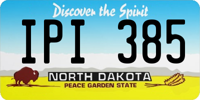 ND license plate IPI385