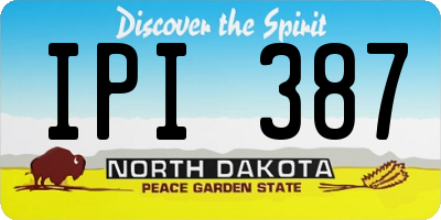 ND license plate IPI387
