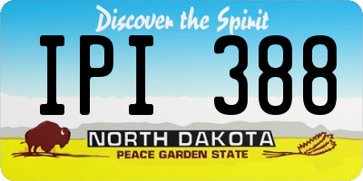 ND license plate IPI388
