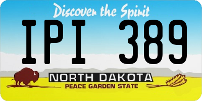 ND license plate IPI389