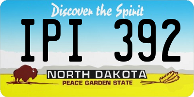 ND license plate IPI392