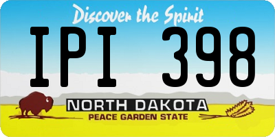 ND license plate IPI398