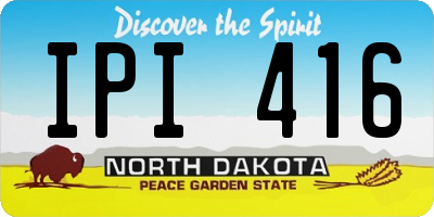 ND license plate IPI416
