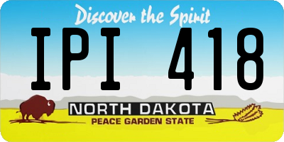 ND license plate IPI418