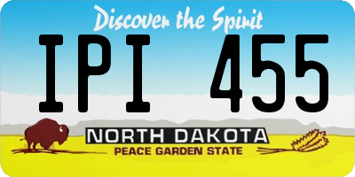 ND license plate IPI455