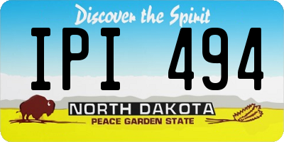 ND license plate IPI494