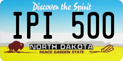ND license plate IPI500