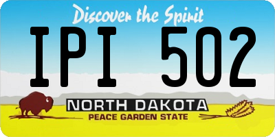ND license plate IPI502
