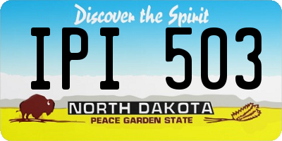 ND license plate IPI503