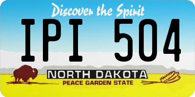 ND license plate IPI504