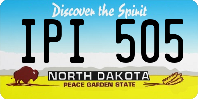 ND license plate IPI505