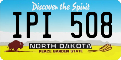 ND license plate IPI508