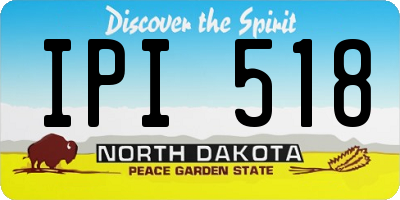 ND license plate IPI518