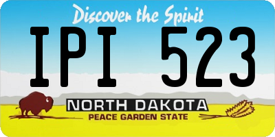 ND license plate IPI523