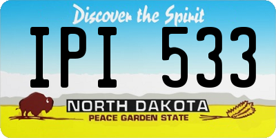 ND license plate IPI533