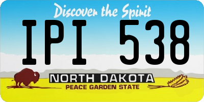 ND license plate IPI538