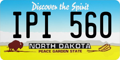 ND license plate IPI560